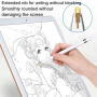 Wymienna końcówka ze srebrną końcówką do Apple Pencil 1 / 2 / USB-C / Pro - styl 4.0 - czarny