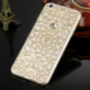 Ochronne etui tylne z kamyczkami w stylu diamentu dla iPhone 6 / 6S - złote