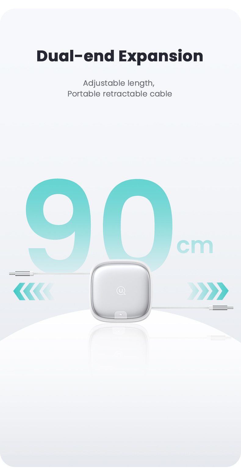 USAMS Zestaw US-SJ650 z chowanymi kablami USB-C, adapterami i igłą - czarny USAMS Zestaw US-SJ650 z chowanymi kablami USB-C, adapterami i igłą - czarny
