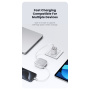 USAMS Zestaw US-SJ650 z chowanymi kablami USB-C, adapterami i igłą - czarny