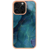 Marmurowe etui ochronne do iPhone'a 16 Pro - nafta