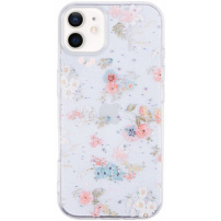 Błyszcząca przezroczysty pokrowiec dla iPhone 11 - kwiaty