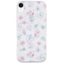 Brokatowe transparentne etui do iPhone XR - motyle