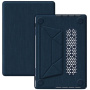 Etui z tekstylną powierzchnią i podstawką do MacBook Pro 16" (A2485 / A2780 / A2991 / A3186 / A3403 / A3428 / A3429) - ciemnoniebieski