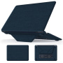 Etui z tekstylną powierzchnią i podstawką do MacBook Pro 16" (A2485 / A2780 / A2991 / A3186 / A3403 / A3428 / A3429) - ciemnoniebieski