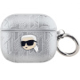 Karl Lagerfeld Wytłaczana nakładka Karl na słuchawki AirPods 3 - srebrna