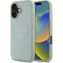 Guess Ziarnista Classic Etui z logo MagSafe na iPhone'a 16 - zielone