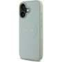 Guess Ziarnista Classic Etui z logo MagSafe na iPhone'a 16 - zielone