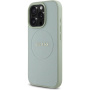 Guess Ziarnista Classic Etui z logo MagSafe do iPhone'a 16 Pro - zielone