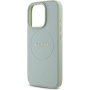 Guess Ziarnista Classic Etui z logo MagSafe do iPhone'a 16 Pro - zielone