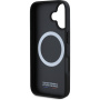 BMW Etui M Carbon Tricolor Stripe z MagSafe do iPhone'a 16 - czarne