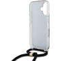 Guess 4G IML Drukowane etui na ramię z smyczą do iPhone'a 16 - Szare