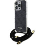 Guess 4G IML Drukowane etui na ramię z smyczą do iPhone'a 16 Pro - Szare