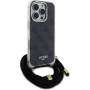 Guess 4G IML Drukowane etui na ramię z smyczą do iPhone'a 16 Pro - Szare