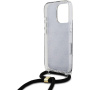 Guess 4G IML Drukowane etui na ramię z smyczą do iPhone'a 16 Pro - Szare