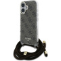 Guess 4G IML Drukowane etui na ramię z smyczą do iPhone'a 16 - Brązowe
