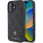 Guess 4G Mała metalowa obudowa z logo z MagSafe do iPhone'a 16 - Szara