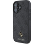 Guess 4G Mała metalowa obudowa z logo z MagSafe do iPhone'a 16 - Szara