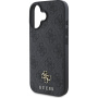 Guess 4G Mała metalowa obudowa z logo z MagSafe do iPhone'a 16 - Szara