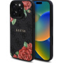 Guess Etui 4G Roses ze wzorem róż i MagSafe do iPhone'a 16 Pro Max - szare