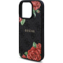 Guess Etui 4G Roses ze wzorem róż i MagSafe do iPhone'a 16 Pro Max - szare