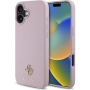 Guess Etui Grained 4G Small Metal Logo z MagSafe do iPhone'a 16 Plus - różowe