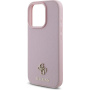 Guess Etui Grained 4G Small Metal Logo z MagSafe do iPhone'a 16 Pro - różowe