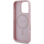 Guess Etui Grained 4G Small Metal Logo z MagSafe do iPhone'a 16 Pro - różowe
