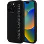 Karl Lagerfeld Etui z brokatowym logo 3D z gumy do iPhone'a 16 Pro Max - czarne