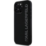 Karl Lagerfeld Etui z brokatowym logo 3D z gumy do iPhone'a 16 Pro Max - czarne