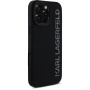 Karl Lagerfeld Etui z brokatowym logo 3D z gumy do iPhone'a 16 Pro Max - czarne