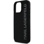 Karl Lagerfeld Etui z brokatowym logo 3D z gumy do iPhone'a 16 Pro Max - czarne