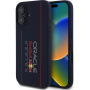 Oracle Red Bull Racing Pionowe silikonowe etui z logo z MagSafe na iPhone'a 16 - ciemnoniebieski
