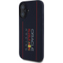 Oracle Red Bull Racing Pionowe silikonowe etui z logo z MagSafe na iPhone'a 16 - ciemnoniebieski