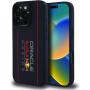 Oracle Red Bull Racing Pionowe silikonowe etui z logo z MagSafe do iPhone'a 16 Pro - ciemnoniebieski