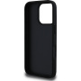 Guess Etui z logo z metalu 4G Grained do iPhone'a 16 Pro - czarne