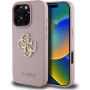 Guess Etui Grained 4G Metal Logo do iPhone'a 16 Pro Max - różowe