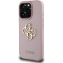Guess Etui Grained 4G Metal Logo do iPhone'a 16 Pro Max - różowe