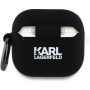 Karl Lagerfeld 3D Logo NFT Karl and Choupette silikonowe etui do AirPods 4 / 5 - czarne