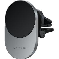 Satechi Magnetyczny uchwyt samochodowy na kratkę wentylacyjną z ładowaniem bezprzewodowym do iPhone'a - Space Grey