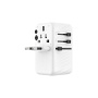 FIXED Voyager uniwersalny adapter podróżny z portami 3x USB-C / USB-A i wysuwanymi wtyczkami - 120W - biały