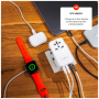 FIXED Voyager uniwersalny adapter podróżny z portami 3x USB-C / USB-A i wysuwanymi wtyczkami - 120W - biały