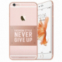 Baseus ultra cienkie etui ochronne dla Apple iPhone 6 / 6s - Never give up - różowo-złote