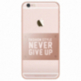 Baseus ultra cienkie etui ochronne dla Apple iPhone 6 / 6s - Never give up - różowo-złote