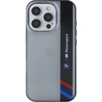BMW Etui IML Motorsport Vertical Stripe do iPhone'a 16 Pro - szare