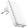FIXED Slim GaN ładowarka sieciowa z portami 2x USB-C - 45W - biała
