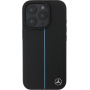 Mercedes Etui Blue Stripe z MagSafe do iPhone'a 16 Pro Max - czarne