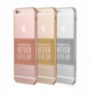 Baseus ultra cienkie etui ochronne dla Apple iPhone 6 / 6s - Never give up - różowo-złote