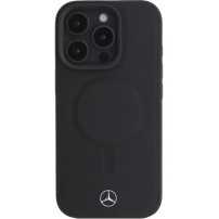 Mercedes Etui ze skóry gładkiej z MagSafe do iPhone'a 16 Pro Max - czarne