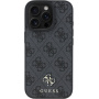 Guess 4G Małe metalowe etui z logo z MagSafe do iPhone'a 16 Pro Max - Szare